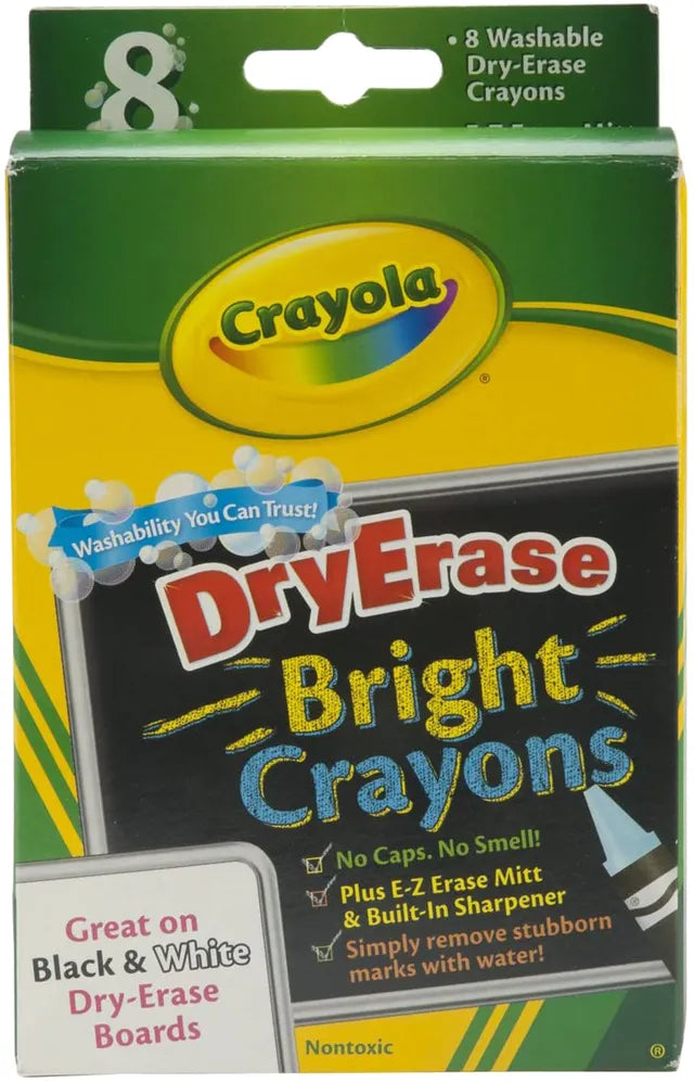 Crayola Dry-Erase  Large Brights Crayons - Pack of 8 - Laadlee
