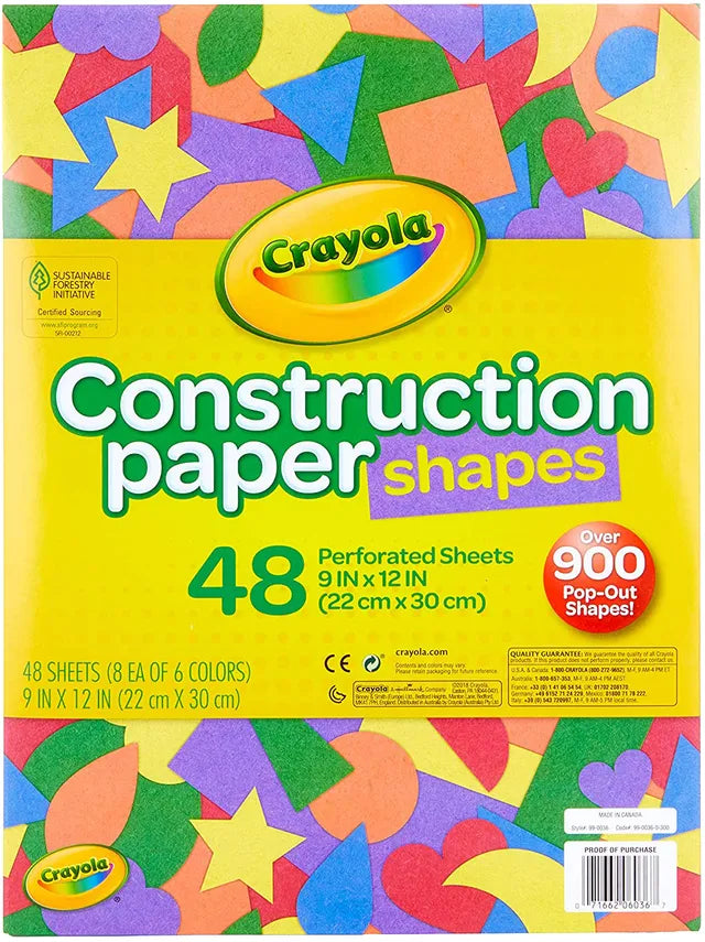 Crayola Construction Paper - 48 Sheets - Laadlee