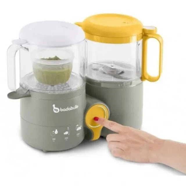 Badabulle 4 in 1 Easy Food Processor 1.3L - Grey - Laadlee
