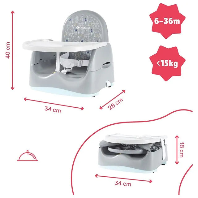 Badabulle Home & Go Booster Seat - Bears - Laadlee