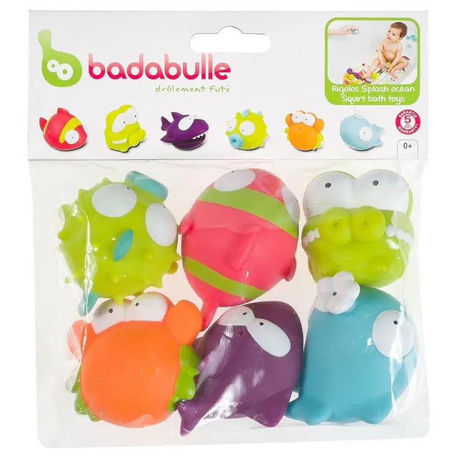 Badabulle Ocean Animals Bath Toys - Set of 6 - Laadlee