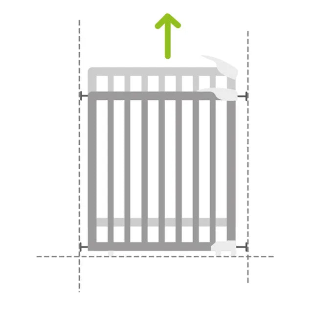 Badabulle Deco Pop Wooden Extending Safety Gate - White - Laadlee