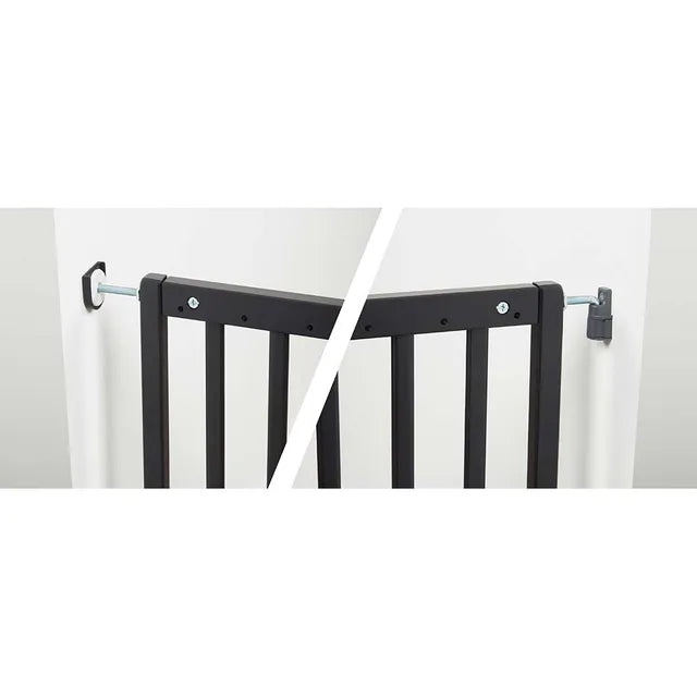 Badabulle Deco Pop Wooden Extending Safety Gate - Black - Laadlee