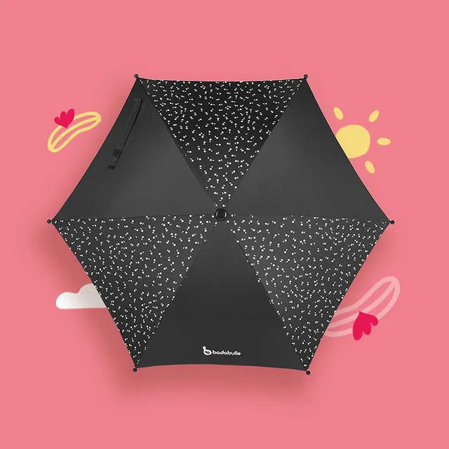 Badabulle Anti UV Parasol Umbrella - Black - Laadlee