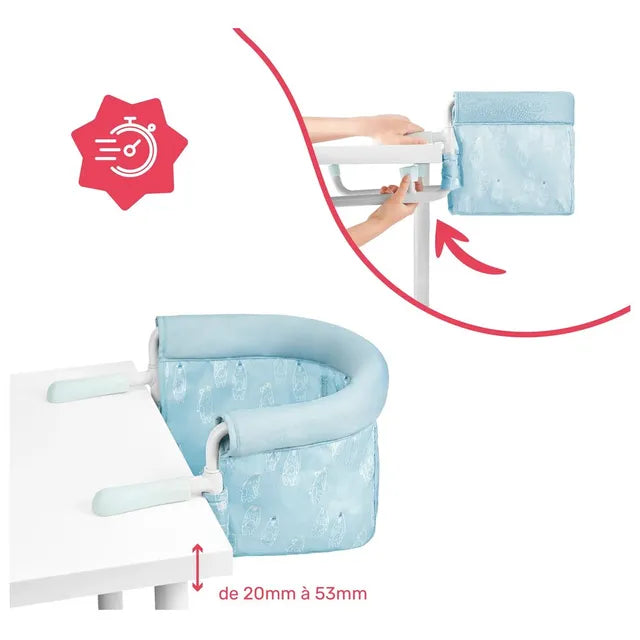 Badabulle Portable Hook on Highchair Booster Seat - Blue - Laadlee
