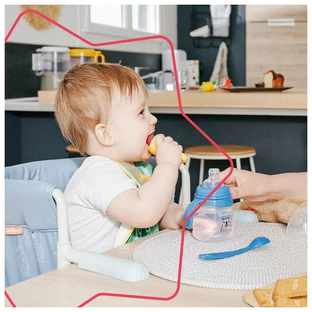 Badabulle Portable Hook on Highchair Booster Seat - Blue - Laadlee