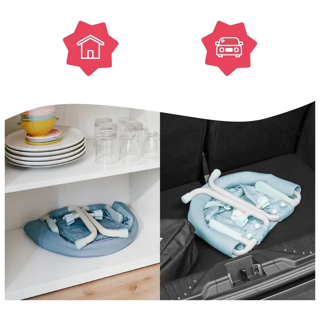 Badabulle Portable Hook on Highchair Booster Seat - Blue - Laadlee