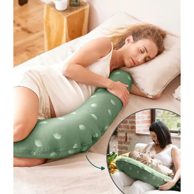 Babymoov B.Love Cotton 2-in-1 Pregnancy & Nursing Pillow - Green