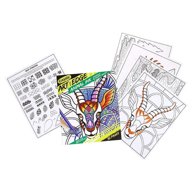 Crayola Animal Ink Doodle Activity Book - 32 pages - Laadlee