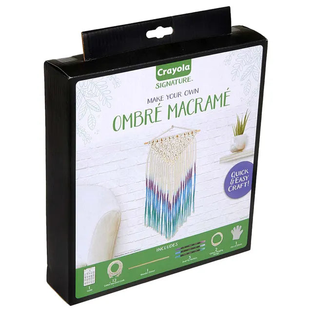 Crayola Signature Ombre Macrame Wall Hanging Kit - Laadlee