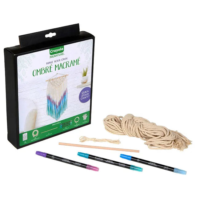 Crayola Signature Ombre Macrame Wall Hanging Kit - Laadlee