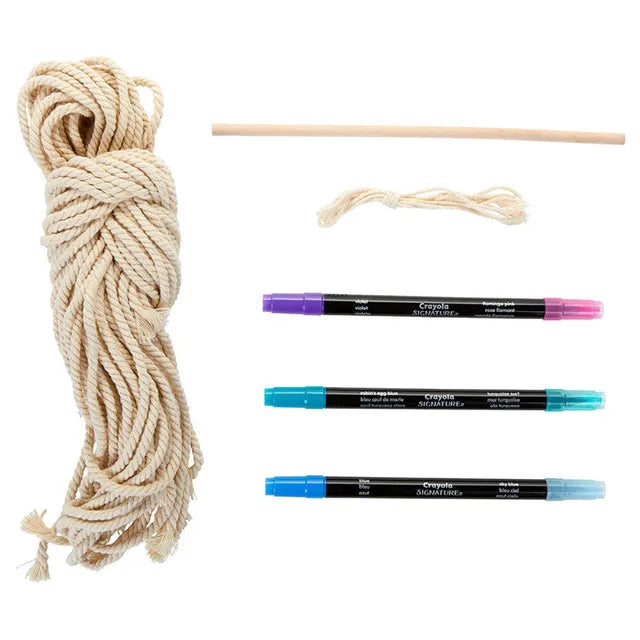 Crayola Signature Ombre Macrame Wall Hanging Kit - Laadlee