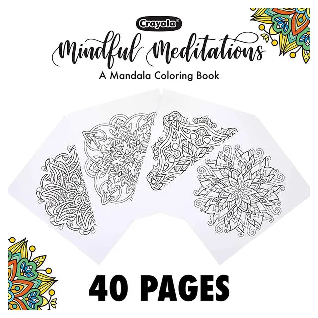 Crayola Coloring Book - Mindful Meditations (40 pages) - Laadlee