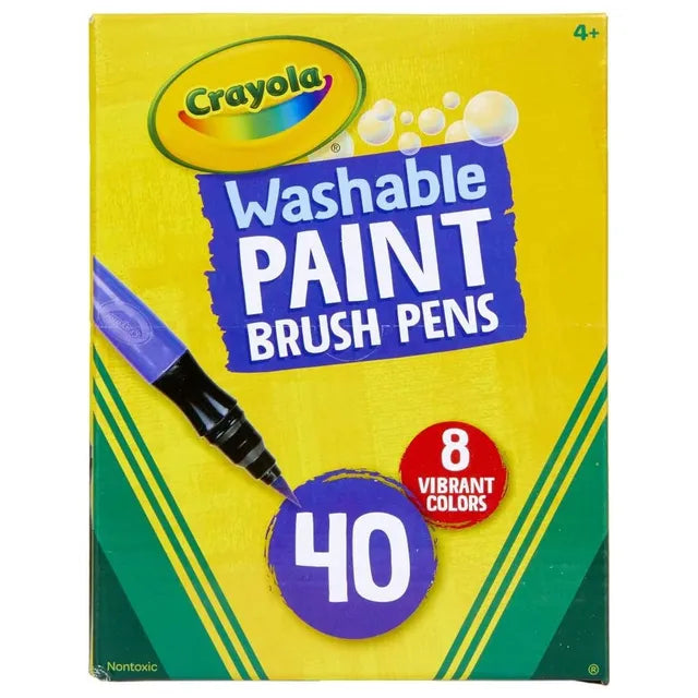 Crayola Washable Paint Brush Pens - Pack of 40 - Laadlee