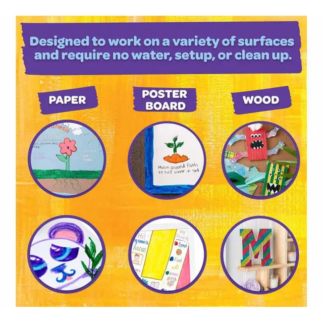 Crayola Washable Paint Sticks Set - Pack of 6 - Laadlee
