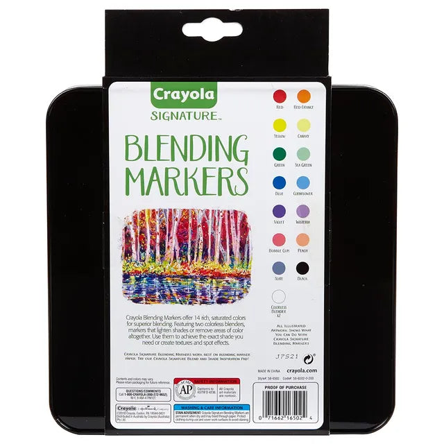 Crayola Signature Blending Markers with Tin - Pack of 16 - Laadlee