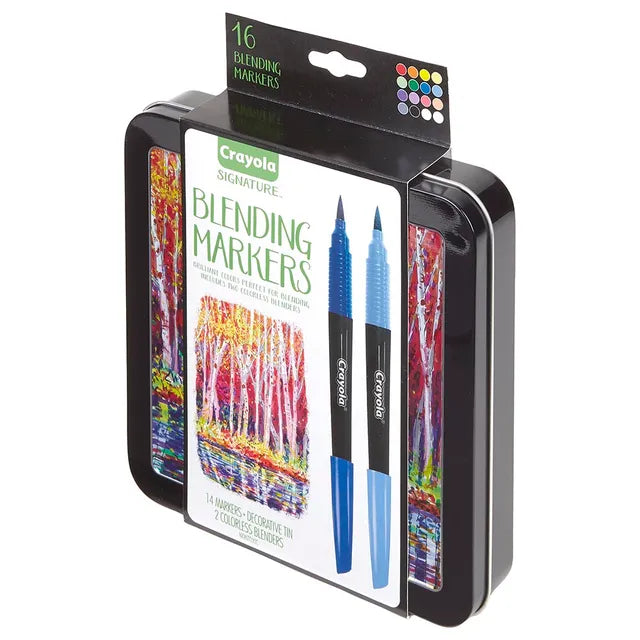 Crayola Signature Blending Markers with Tin - Pack of 16 - Laadlee
