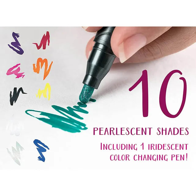 Crayola Pearlescent Paint Markers Multi Surface - Pack of 10 - Laadlee
