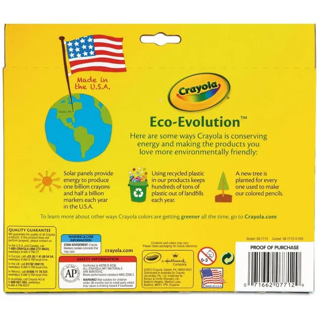 Crayola Broad Line Markers - Pack of 12 - Laadlee