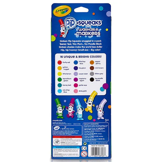 Crayola Washable Pip-Squeaks Markers - Pack of 16 - Laadlee