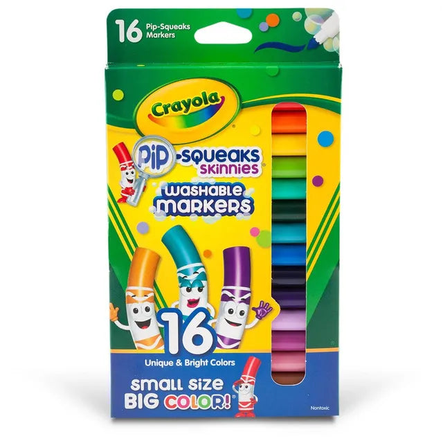 Crayola Washable Pip-Squeaks Skinnies Markers - Pack of 16 - Laadlee