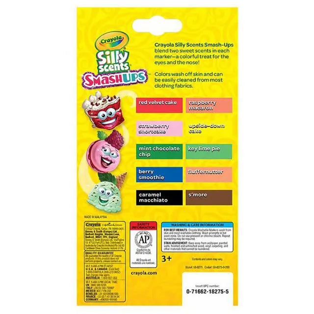 Crayola Silly Scents Slim Washable Markers - Pack of 10 - Laadlee