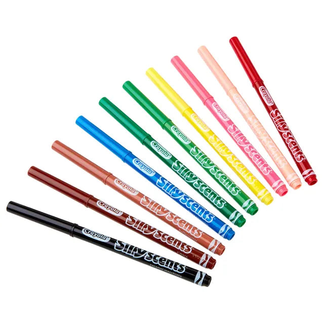 Crayola Silly Scents Slim Washable Markers - Pack of 10 - Laadlee
