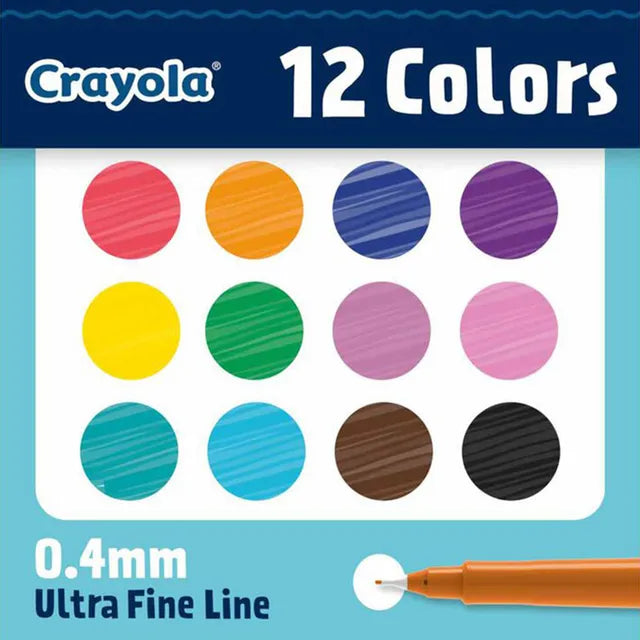 Crayola Ultra-Fine Point Doodle Markers - Pack of 12 - Laadlee