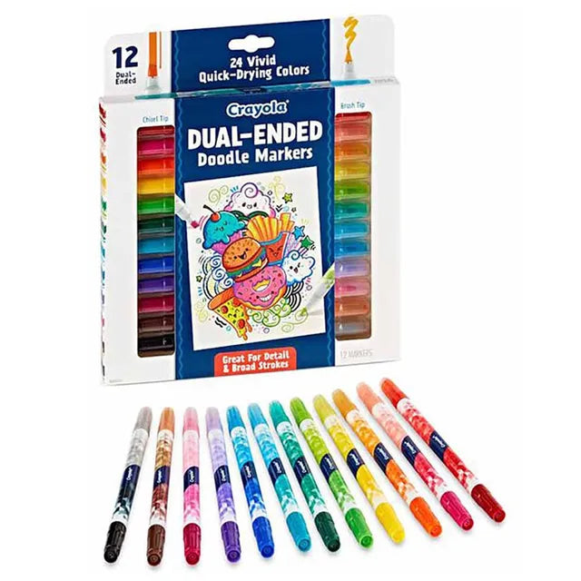 Crayola Dual-Ended Doodle Markers Pack of 12 - Laadlee