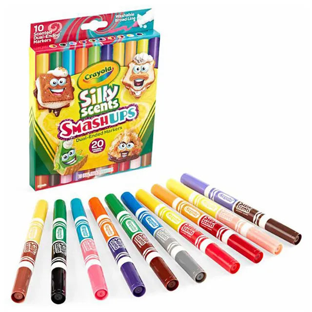 Crayola Silly Scents Broad LIne Dual-Ended  Washable Markers - Pack of 10 - Laadlee