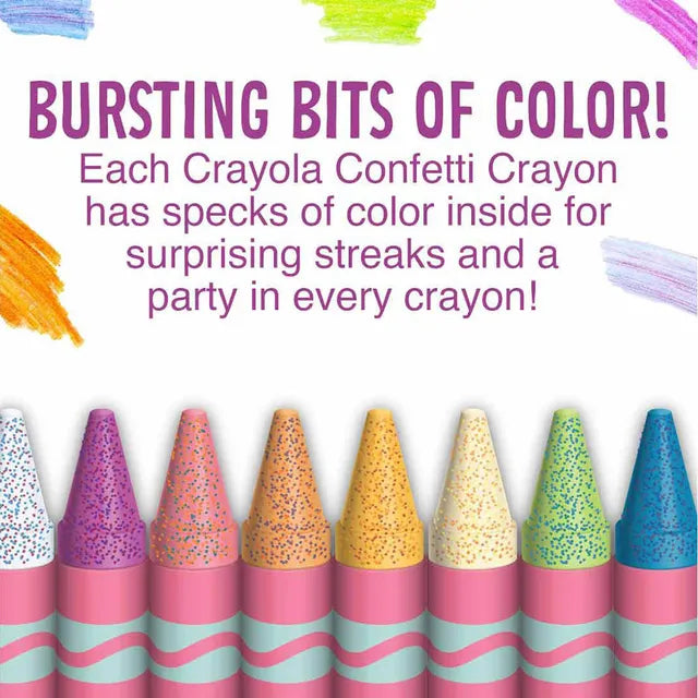 Crayola Confetti Crayons - Pack of 24 - Laadlee