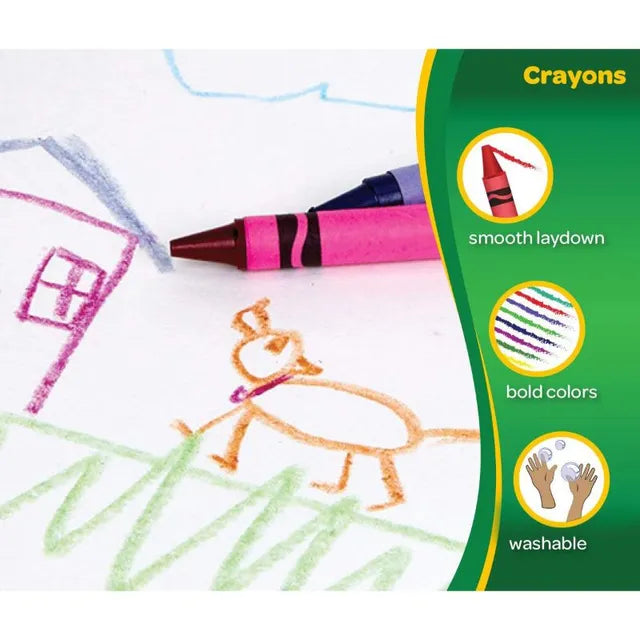Crayola Crayons Peggable - Pack of 8 - Laadlee