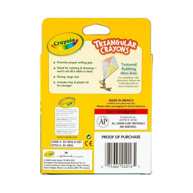 Crayola Triangular Crayons - Pack of 16 - Laadlee