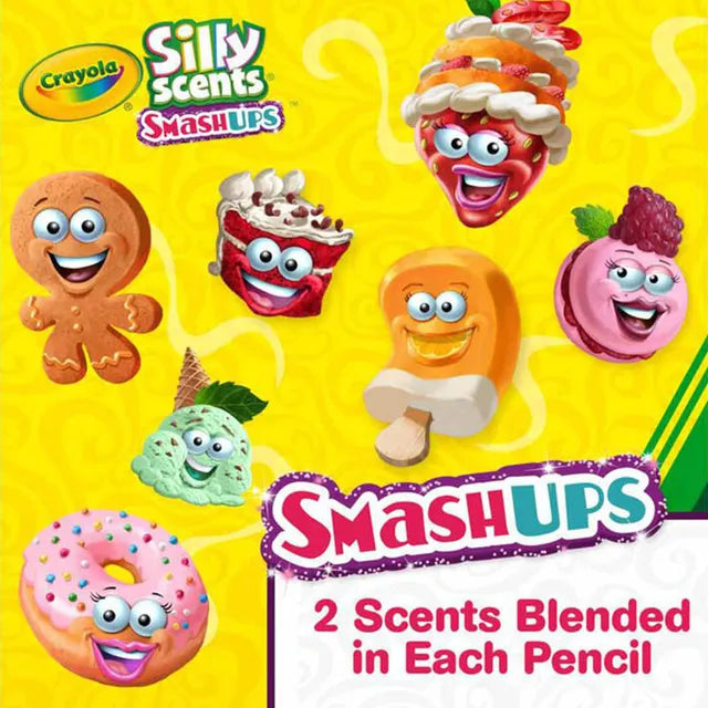 Crayola Silly Scents Smashups Colored Pencils - Pack of 12 - Laadlee