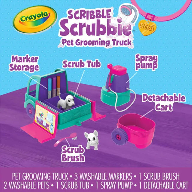 Crayola Scribble Scrubbie Pets Grooming Truck - Laadlee