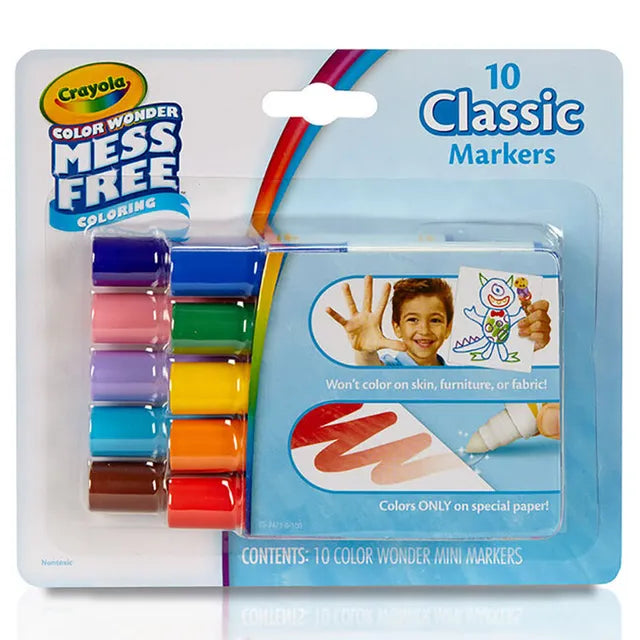 Crayola Wonder Wash Mini Markers - Pack of 10 - Laadlee