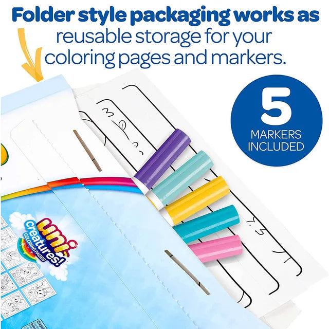 Crayola Coloring Pages & Markers - Uni Creatures - Laadlee