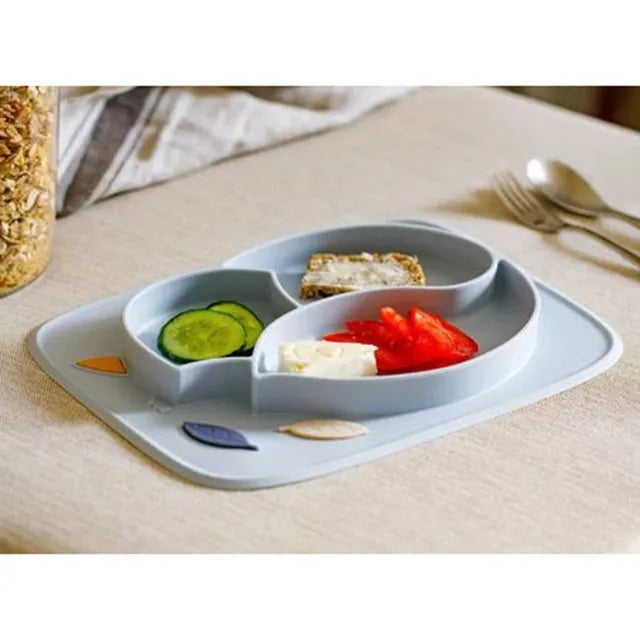 InnoGio - Gio Fox Toddler Plate - Blue - Laadlee