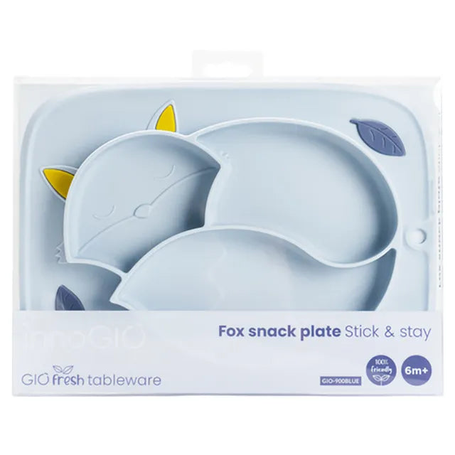 InnoGio - Gio Fox Toddler Plate - Blue - Laadlee
