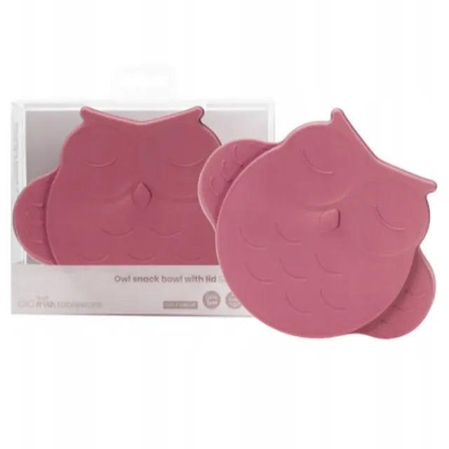 InnoGio - Gio Owl Bowl with Lid - Pink - Laadlee