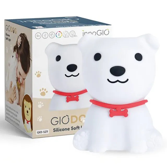 InnoGio - Gio Dog Silicone Night Light - Laadlee