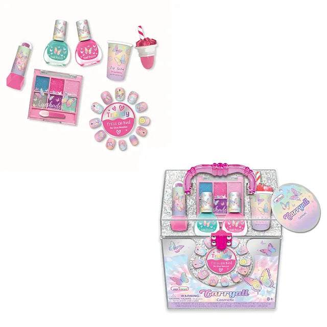 Hot Focus Tie Dye Butterfly Carryall Cosmetic - Laadlee