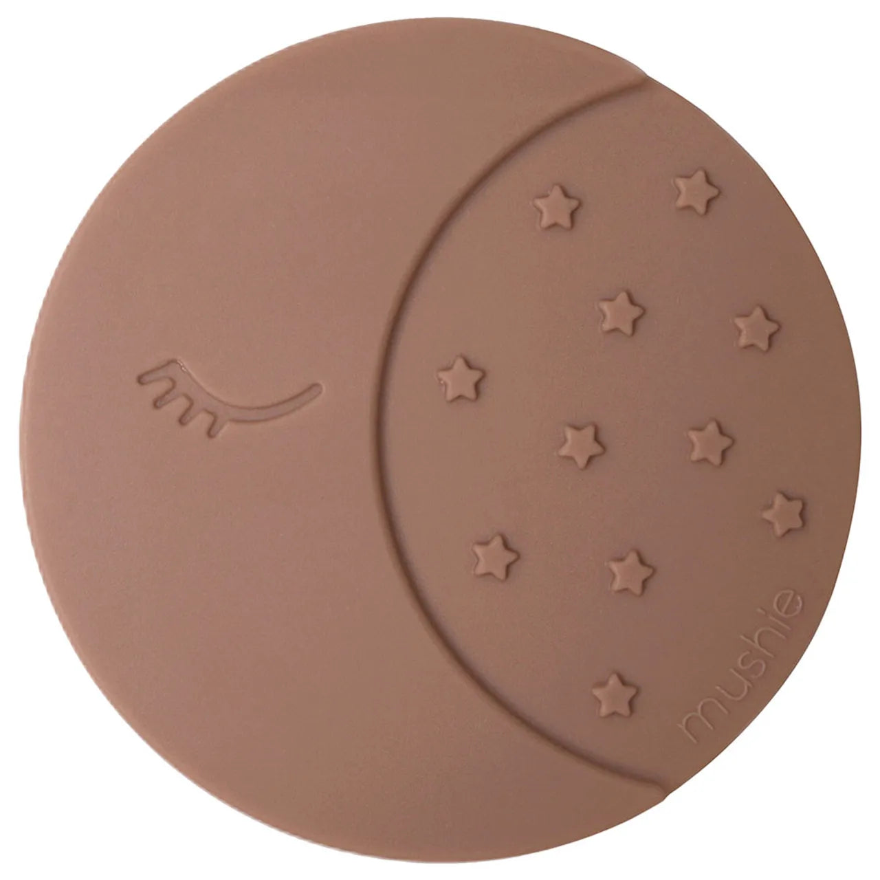 Mushie Teether Moon Cloudy Mauve - Laadlee