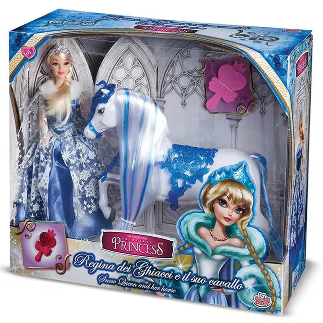 Grandi Giochi Princess Ice Queen 30cm With Horse