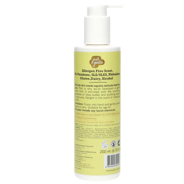 Just Gentle Baby Face & Body Lotion - Melon Scent - 200ml - Laadlee