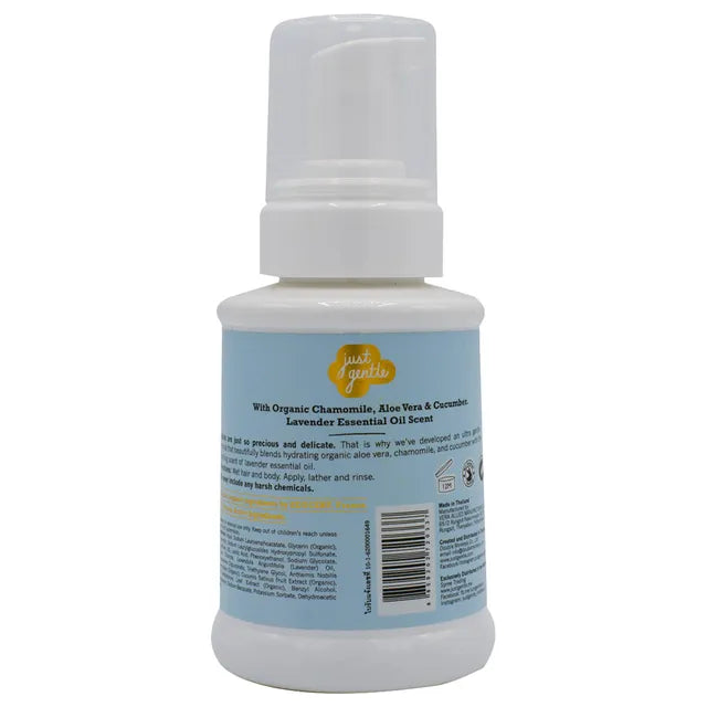 Just Gentle Baby Hair & Body Foam Wash - Ultra Gentle - 230ml - Laadlee