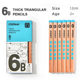 Mideer Triangular Pencil 6B - Pack of 6