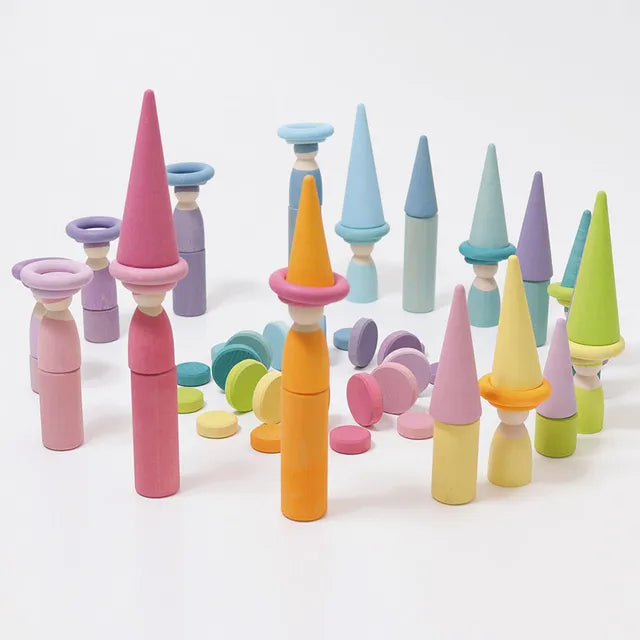 Grimm's Stacking Game Small Pastel Rollers