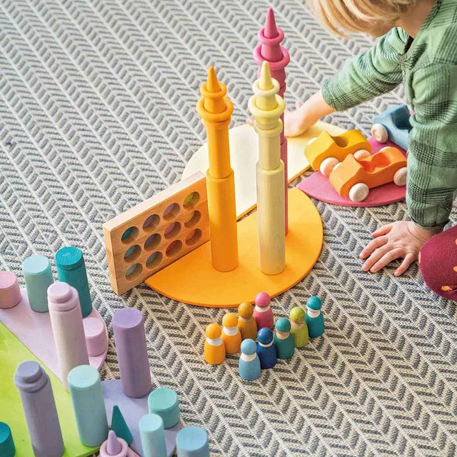 Grimm's Stacking Game Small Pastel Rollers