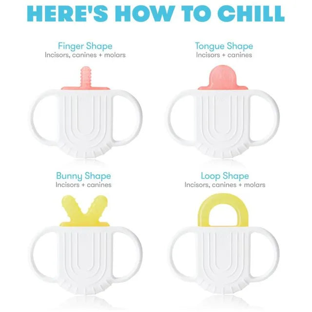 Frida Baby - Not Too Cold To Hold BPA Free Silicone Teether - Pack Of 2 - Laadlee